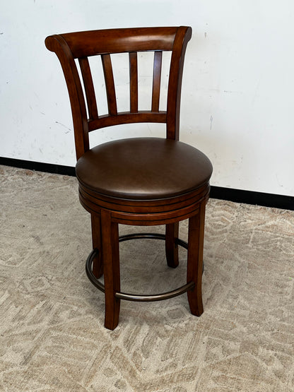 Wooden Counter-Height Swivel Chair