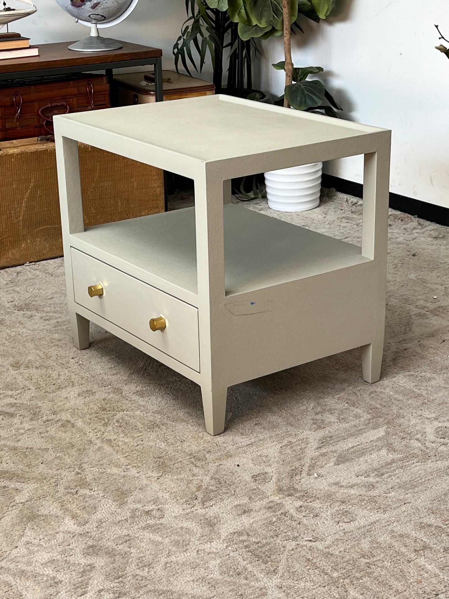 Modern Textured Gray End Table