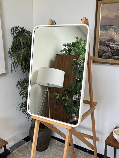 Modern White Rounded Edge Mirror