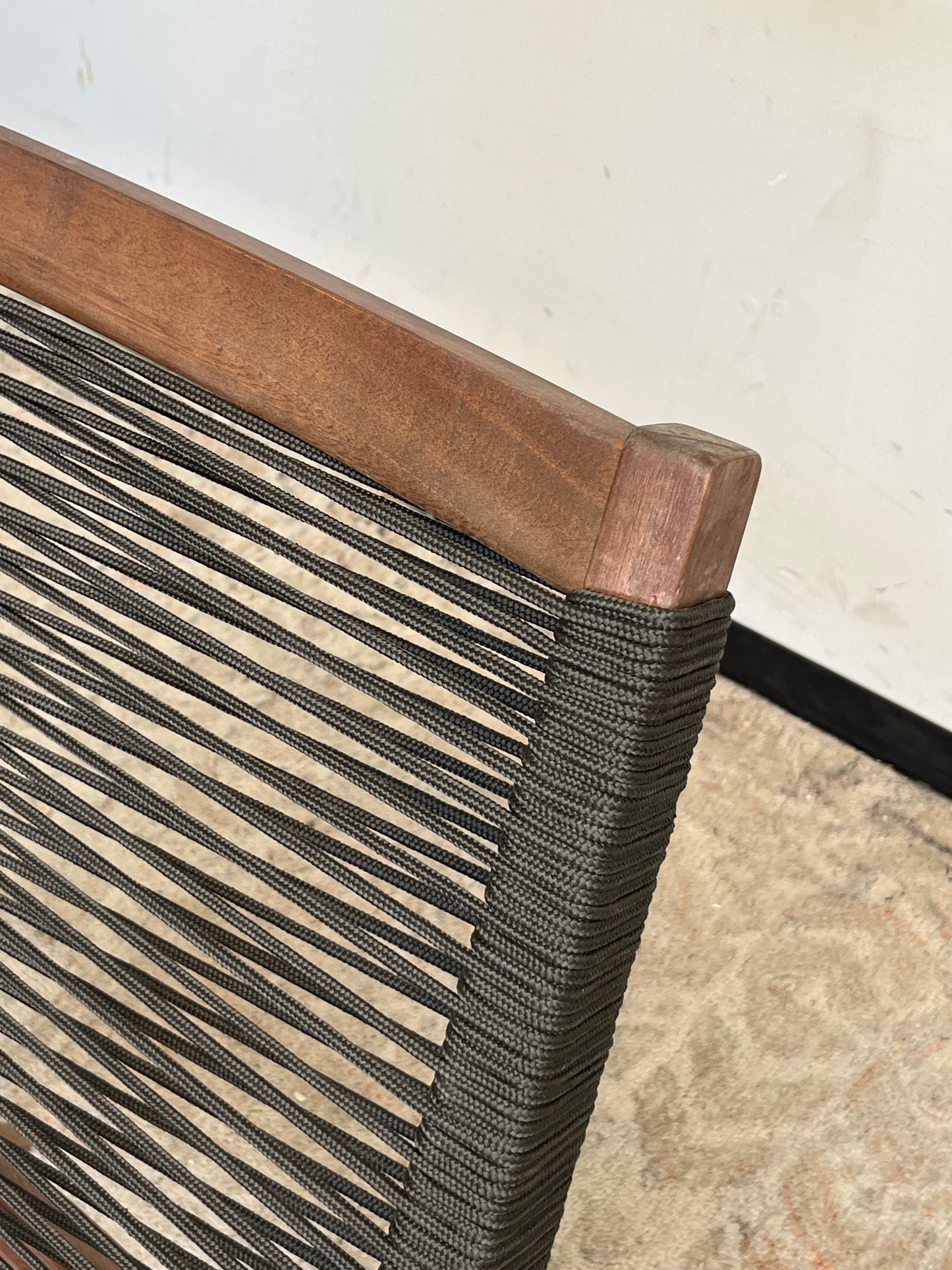 Outdoor Rope Back Armless Chair