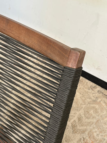 Outdoor Rope Back Armless Chair