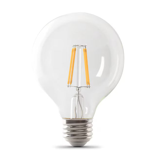 Feit Enhance 3 Pack G25 LED Bulb Soft White 40 Watt Equivalence