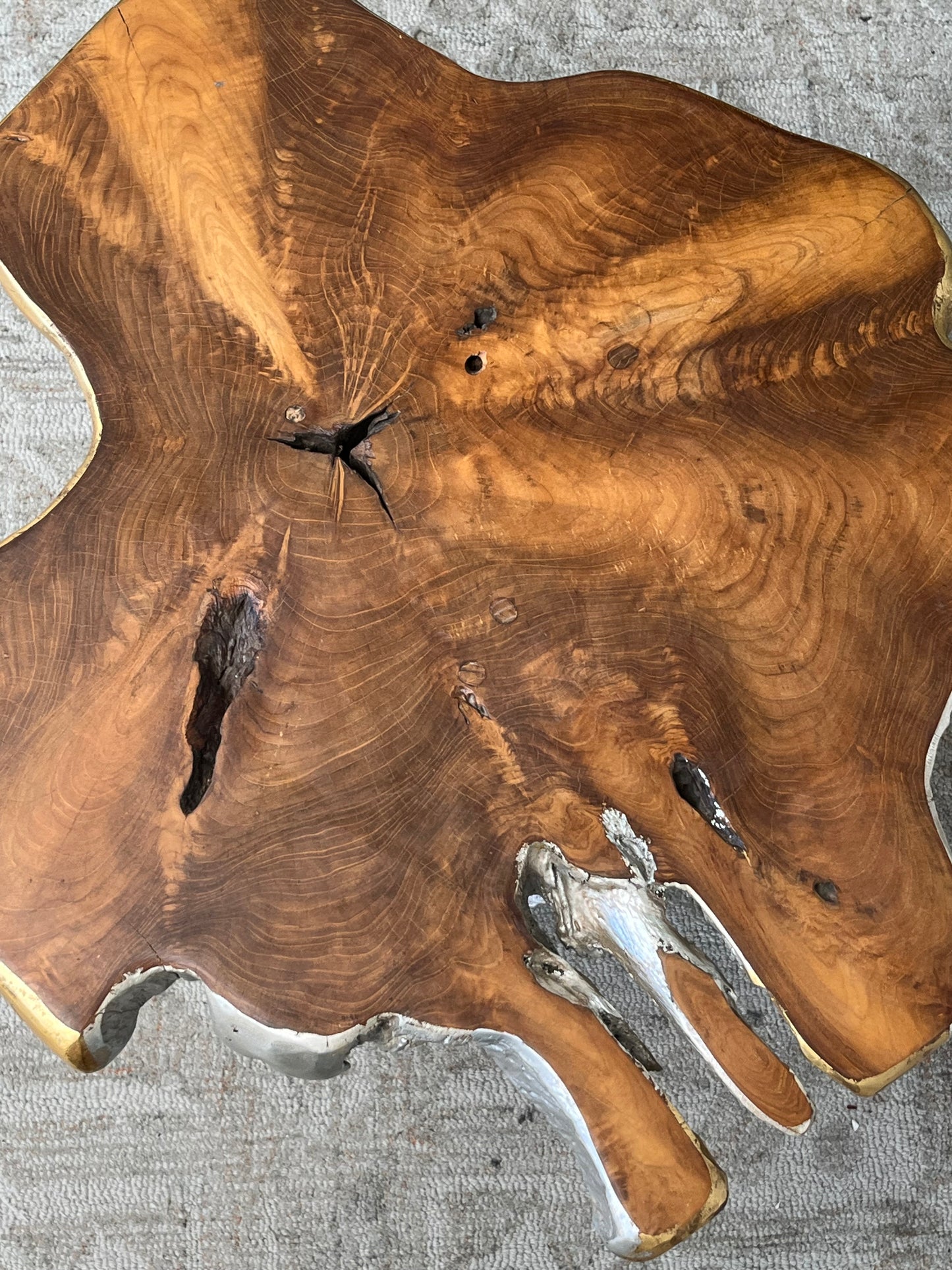 Rustic Style Solid Wood Side Table
