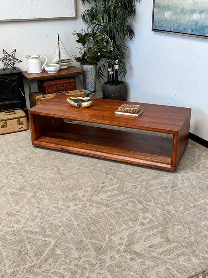 Natural Wood Brown Coffee Table