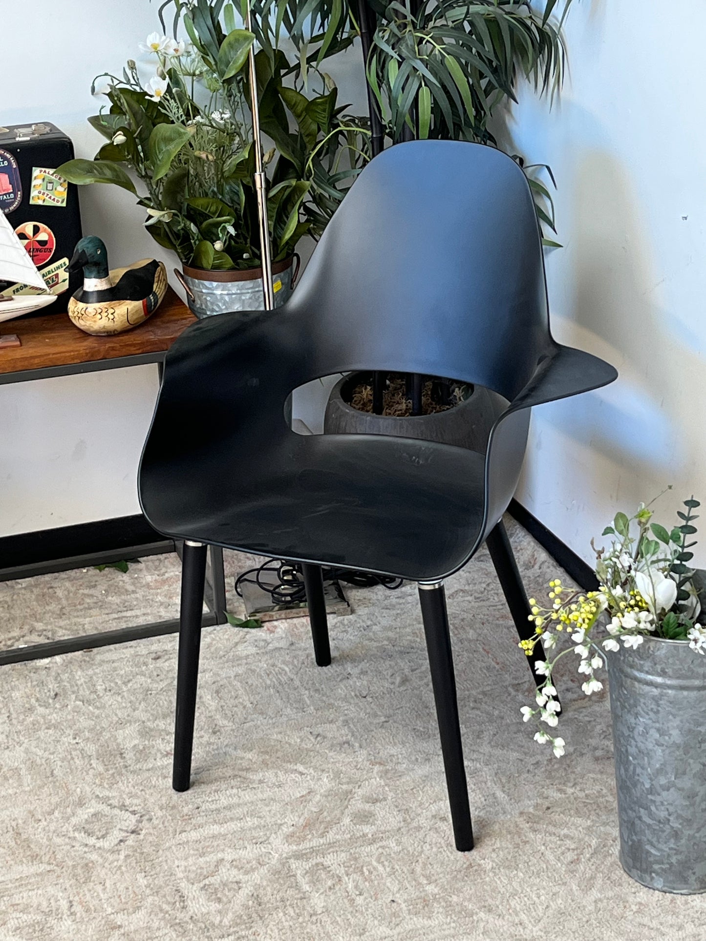 Modern Black Dining Armchair
