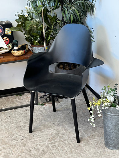 Modern Black Dining Armchair