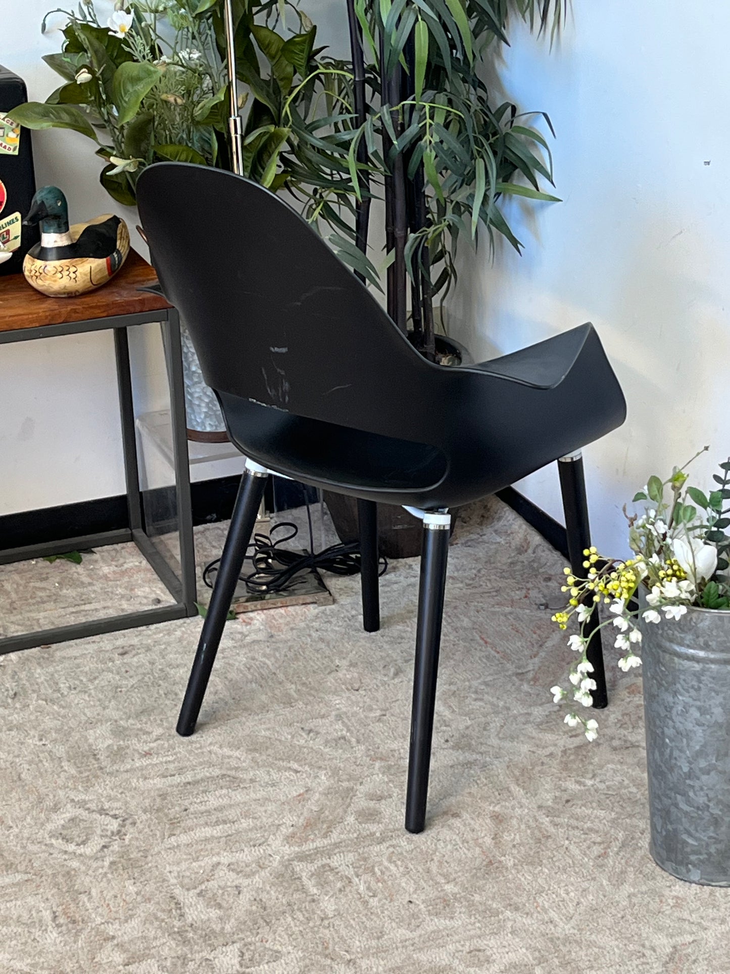 Modern Black Dining Armchair