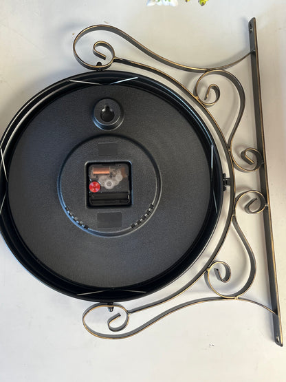 Vintage Style Battery Powered Double Sided Wall Clock