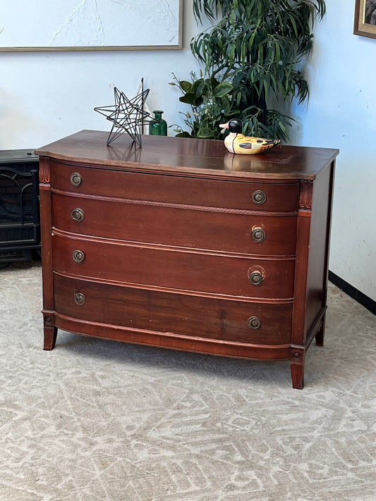 Vintage Wooden 4-Drawer Dresser