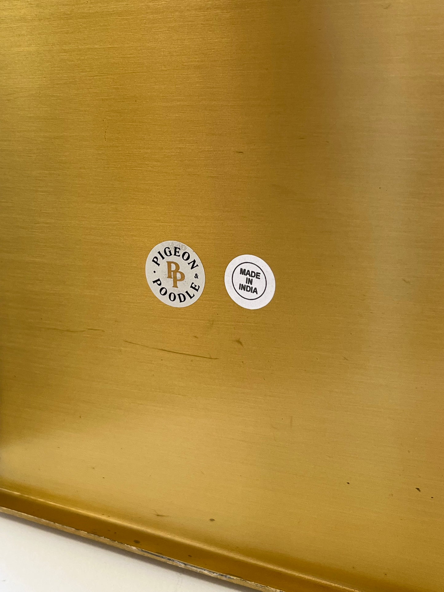 Striped Gold Waste Bin