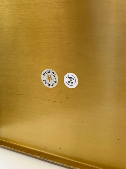 Striped Gold Waste Bin