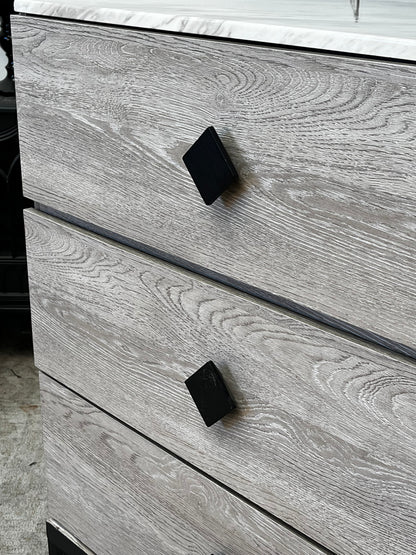 Modern Faux Marble Top Dresser