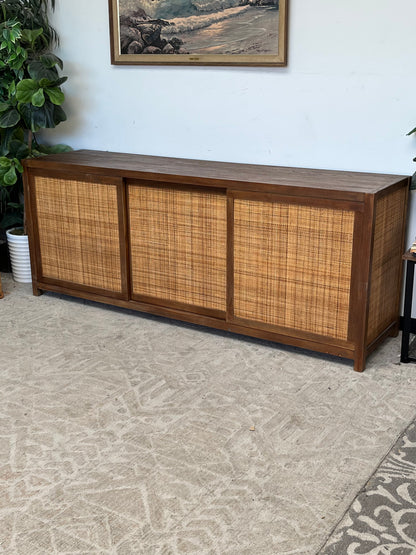 Modern Rattan 61" Credenza