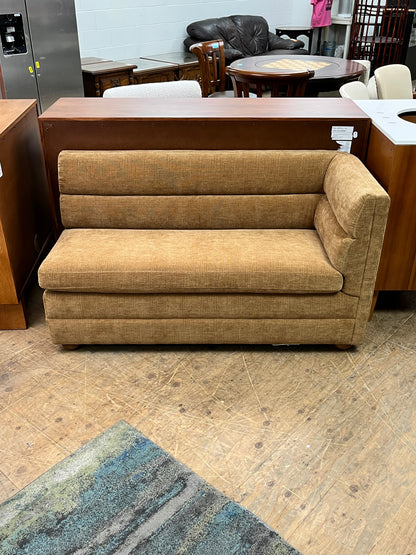 Modern Brown Linen Loveseat