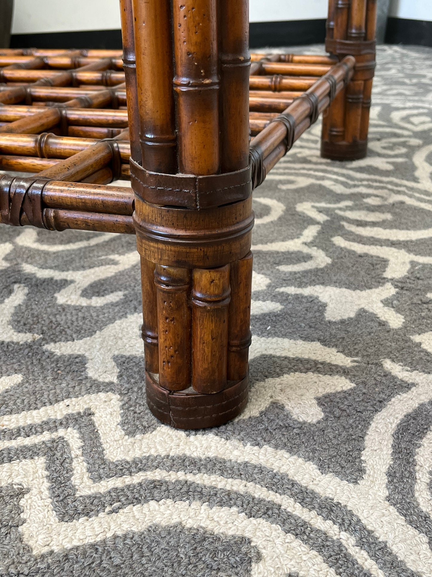 Wooden Bamboo Style Coffee Table