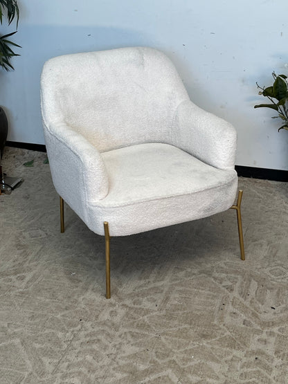 Modern Fuzzy High-Back Chair