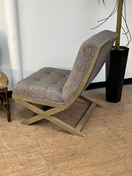 Modern Grey Linen Accent Chair