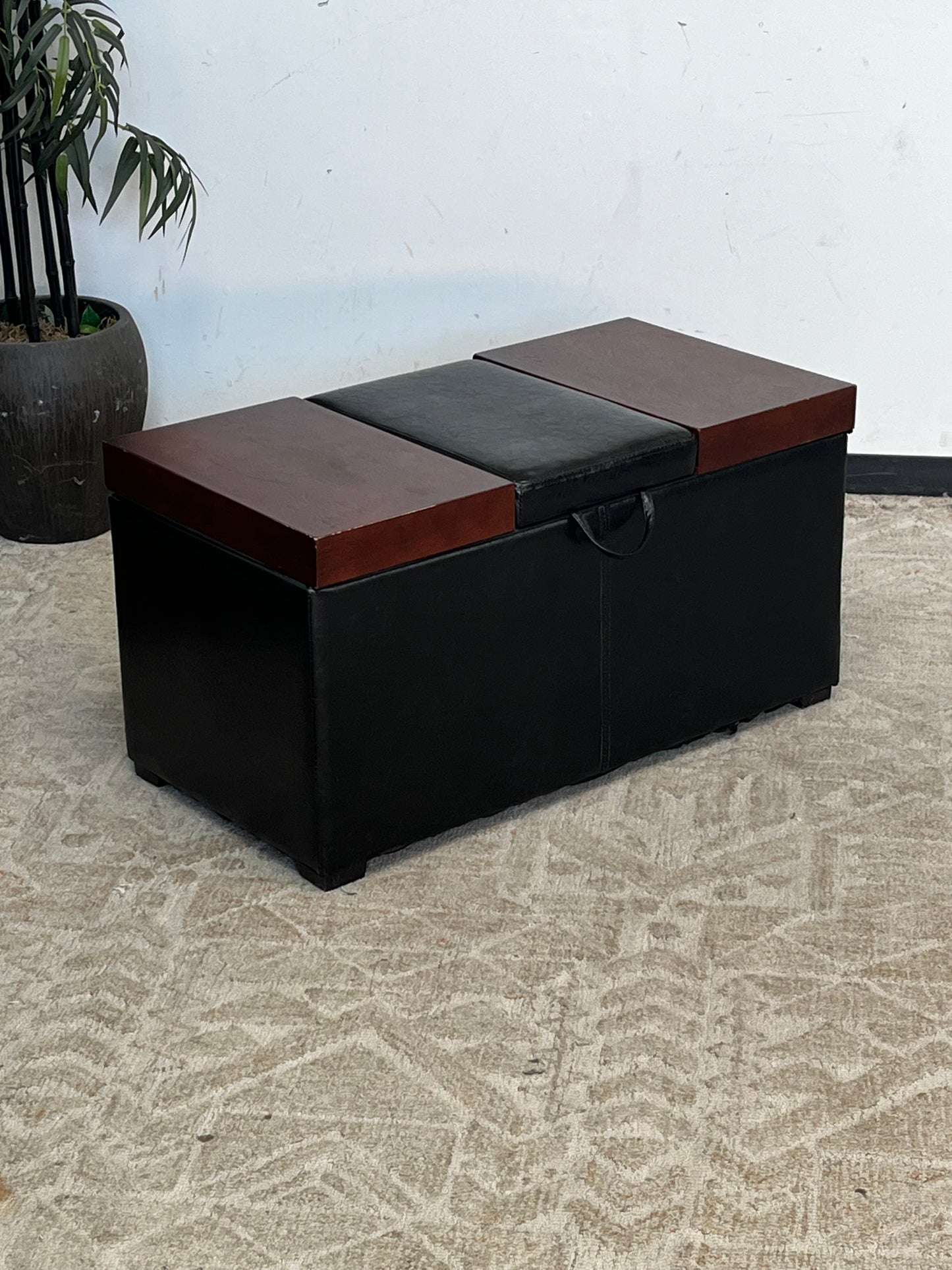Modern Ottoman Storage Table w/ Lift Top