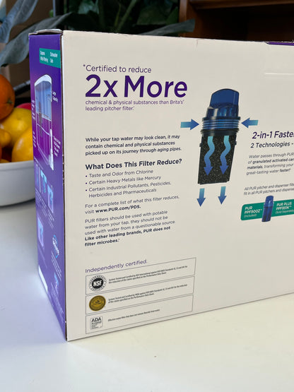 PUR 30-Cup Countertop Water Filter Dispenser, 1 Genuine PUR Filter