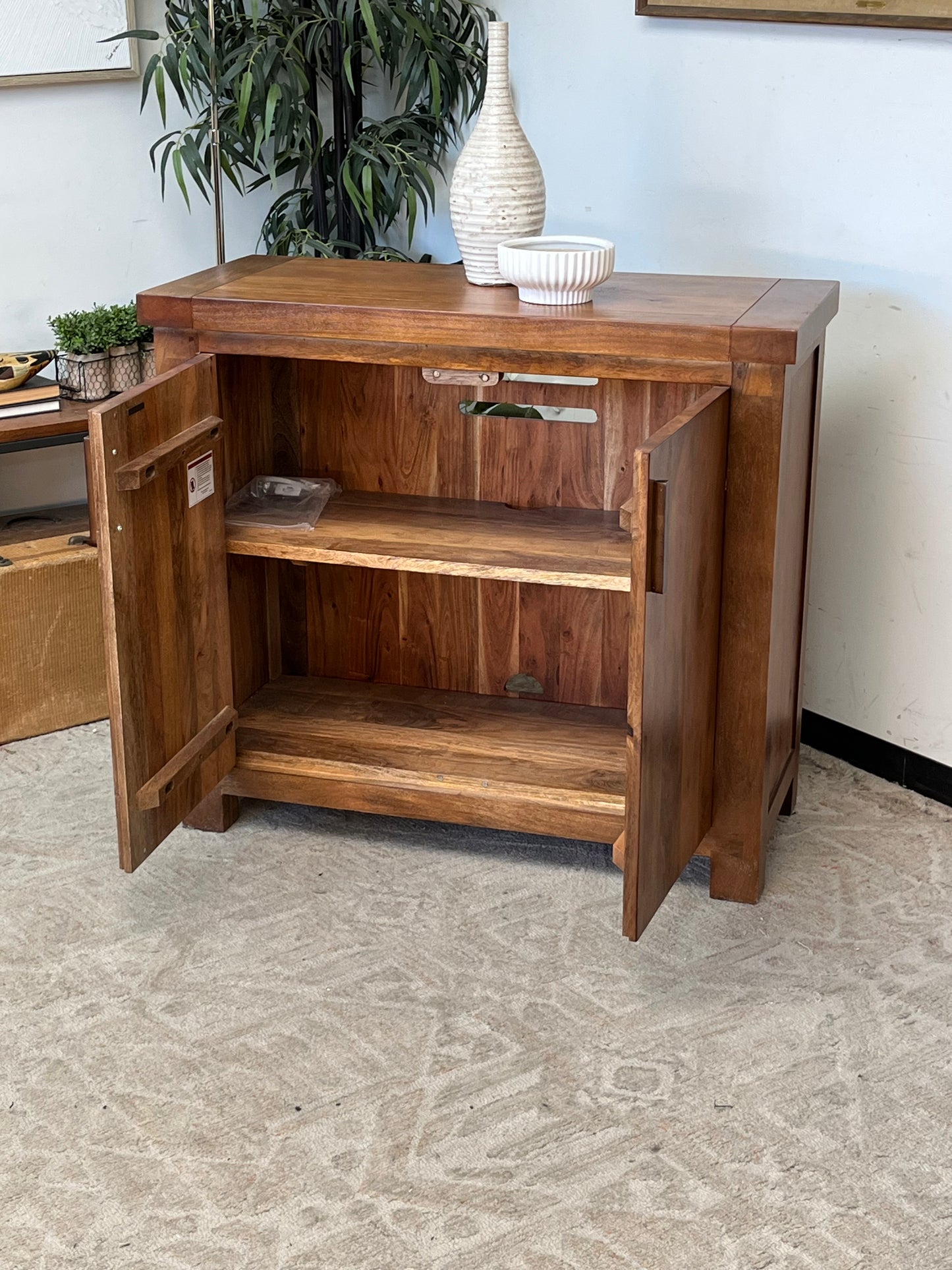 Farmhouse Style Brown Cabinet
