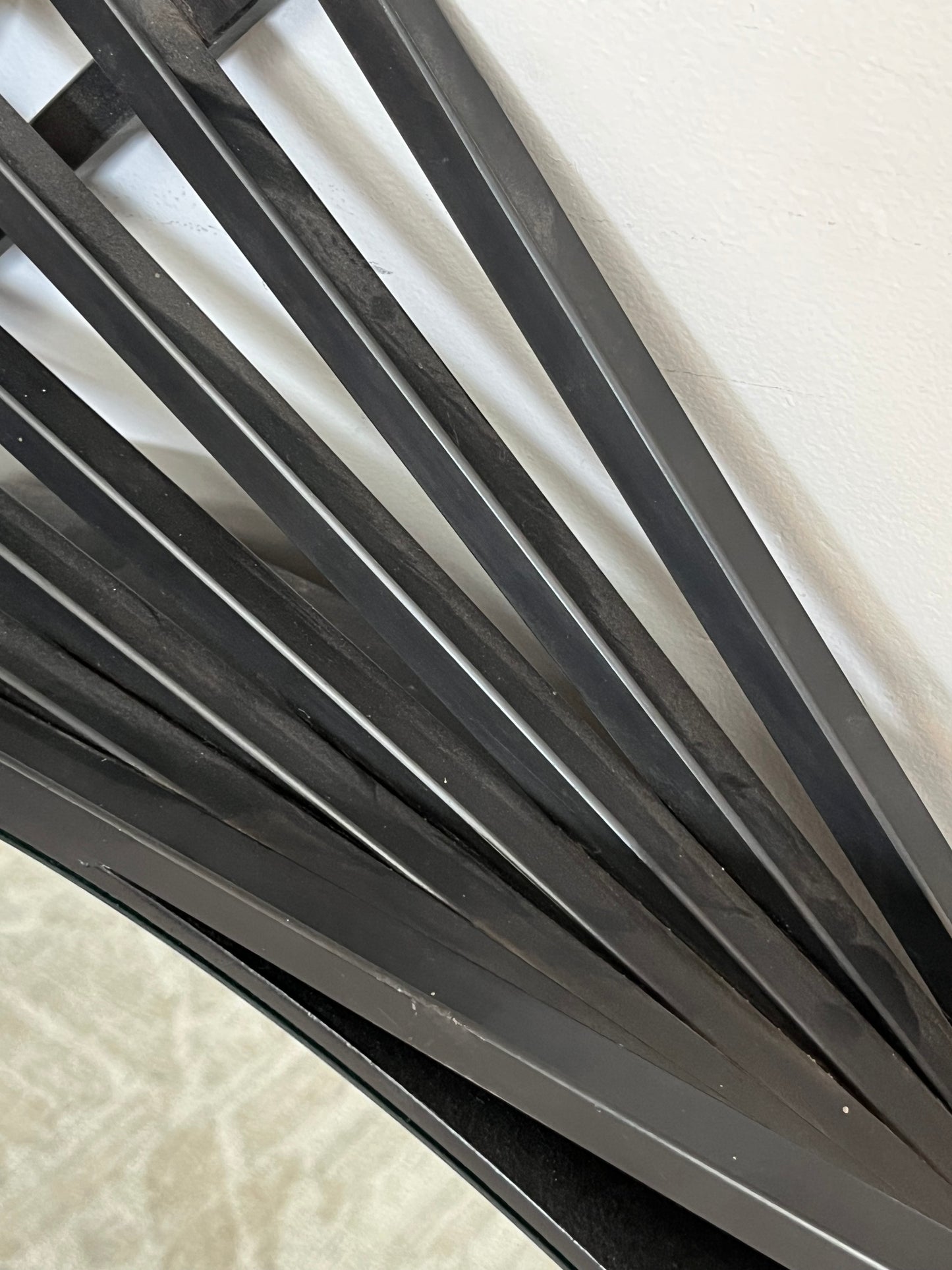 Modern Black Metal Zig-Zag Mirror