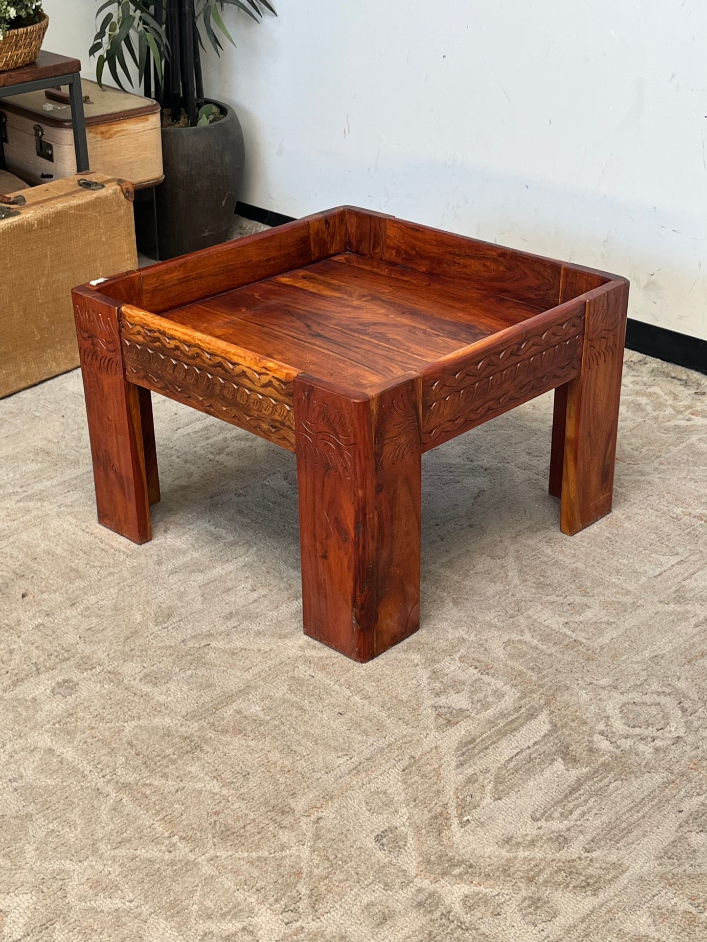 Carved Wooden Coffee Table