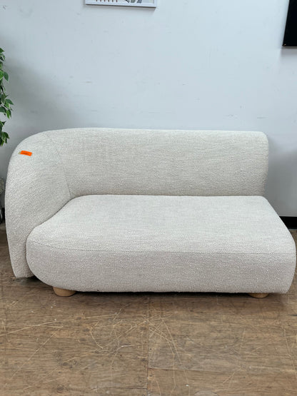 Boucle Style Corner Loveseat
