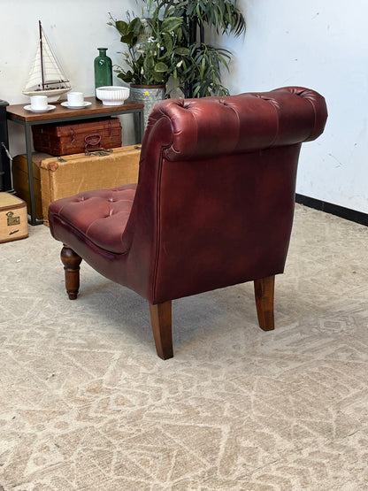 Faux Leather Tufted Club Chairs