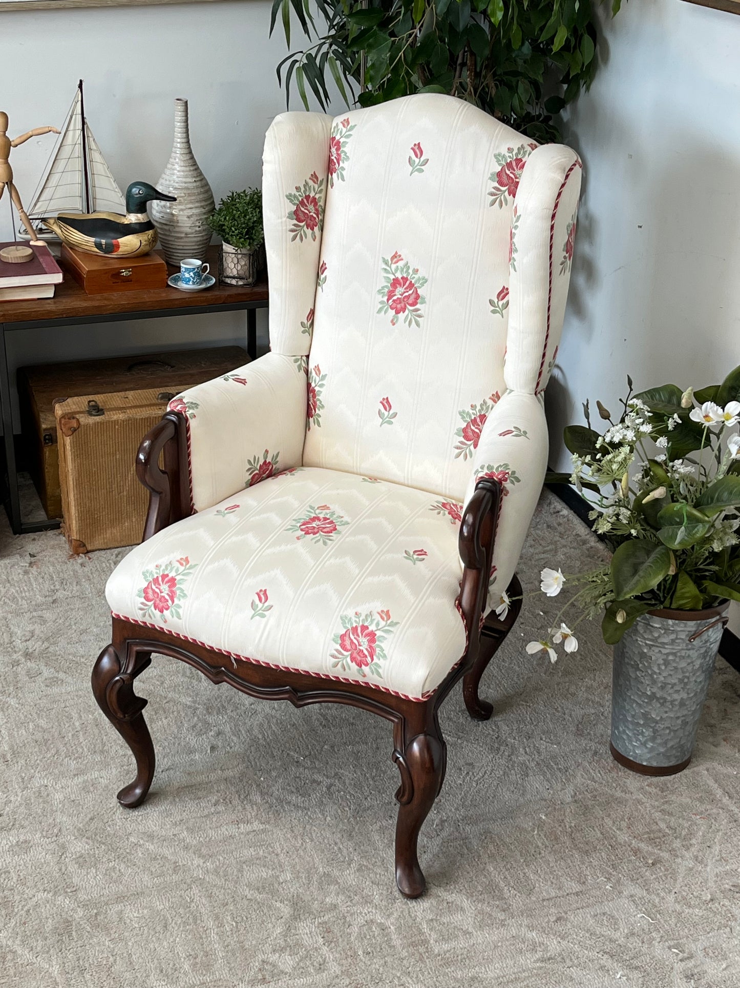 Bau Furniture Floral Arm Chair