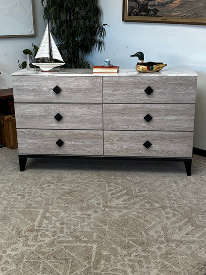 Modern Faux Marble Top Dresser