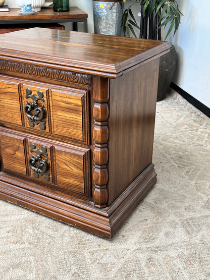Vintage Column-Style Nightstand