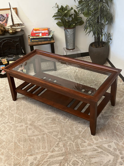 Craftsman Style Glass Coffee Table