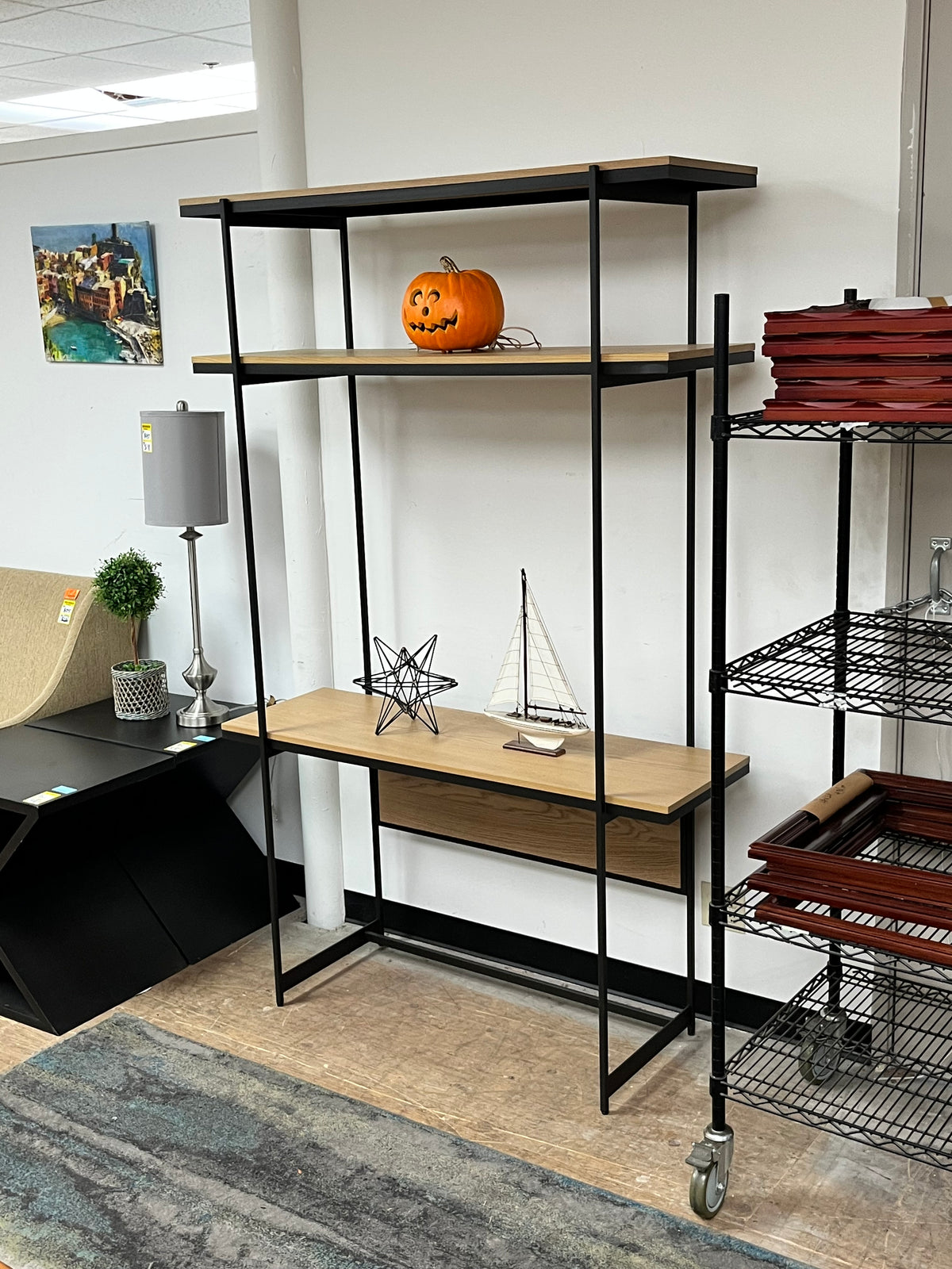 Modern Metal Frame Bookcase