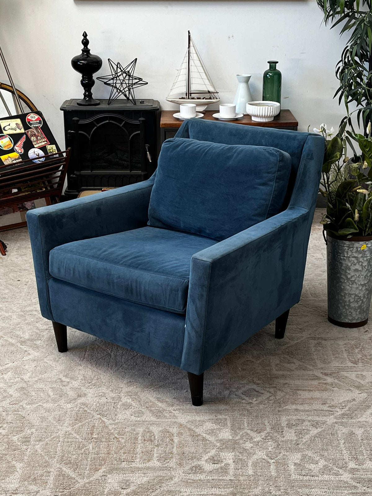 West Elm Teal Armchair
