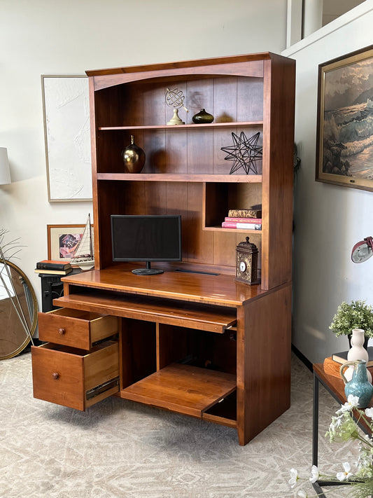 Ethan Allen Computer Desk With Hutch