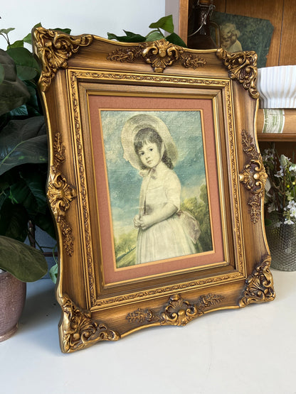 George Romney "Miss Juliana Willoughby" Framed Artwork