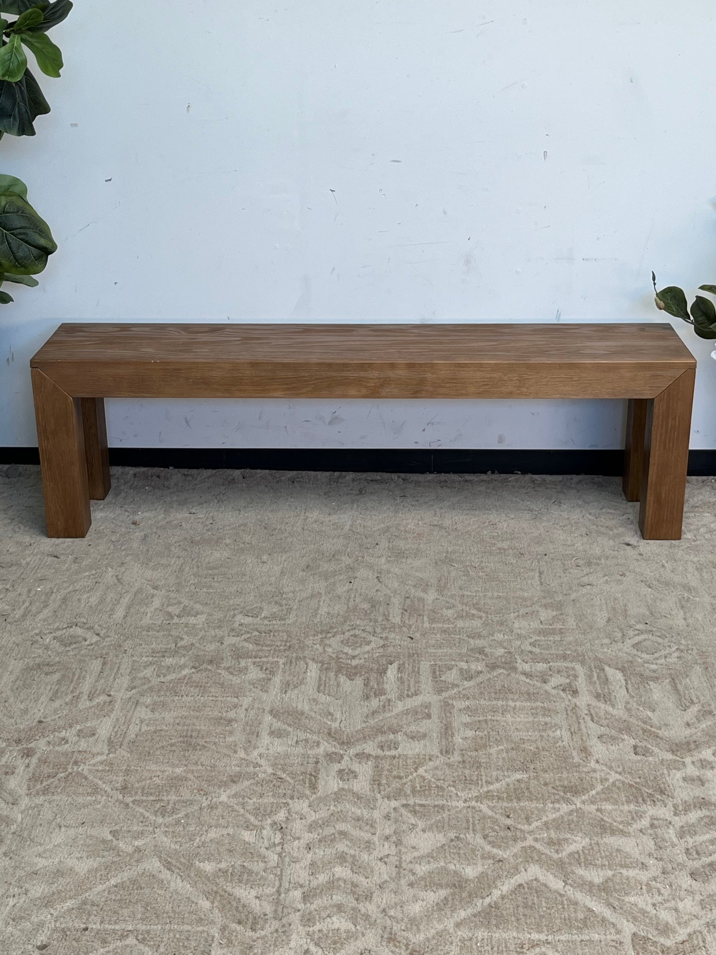 Modern Style 61" Wooden Bench