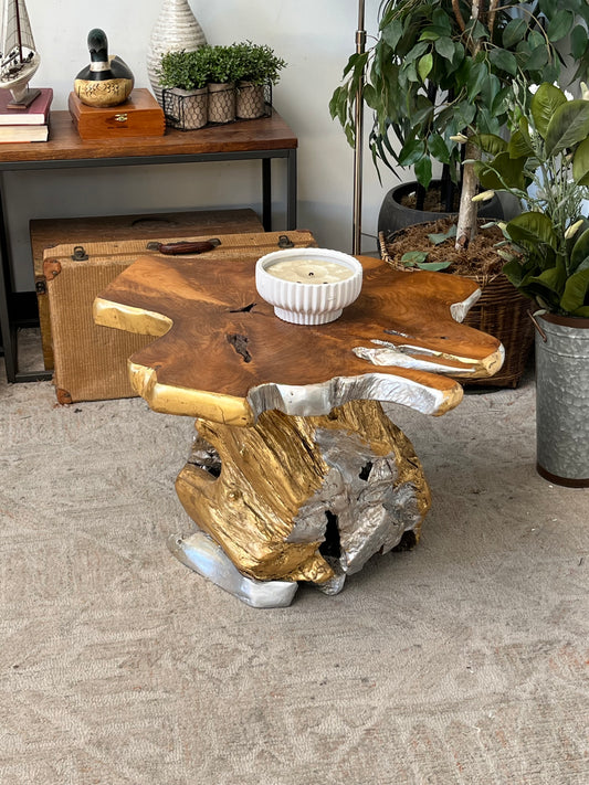 Rustic Style Solid Wood Side Table