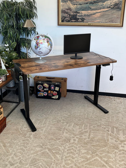 Adjustable Standing 55" Brown Desk