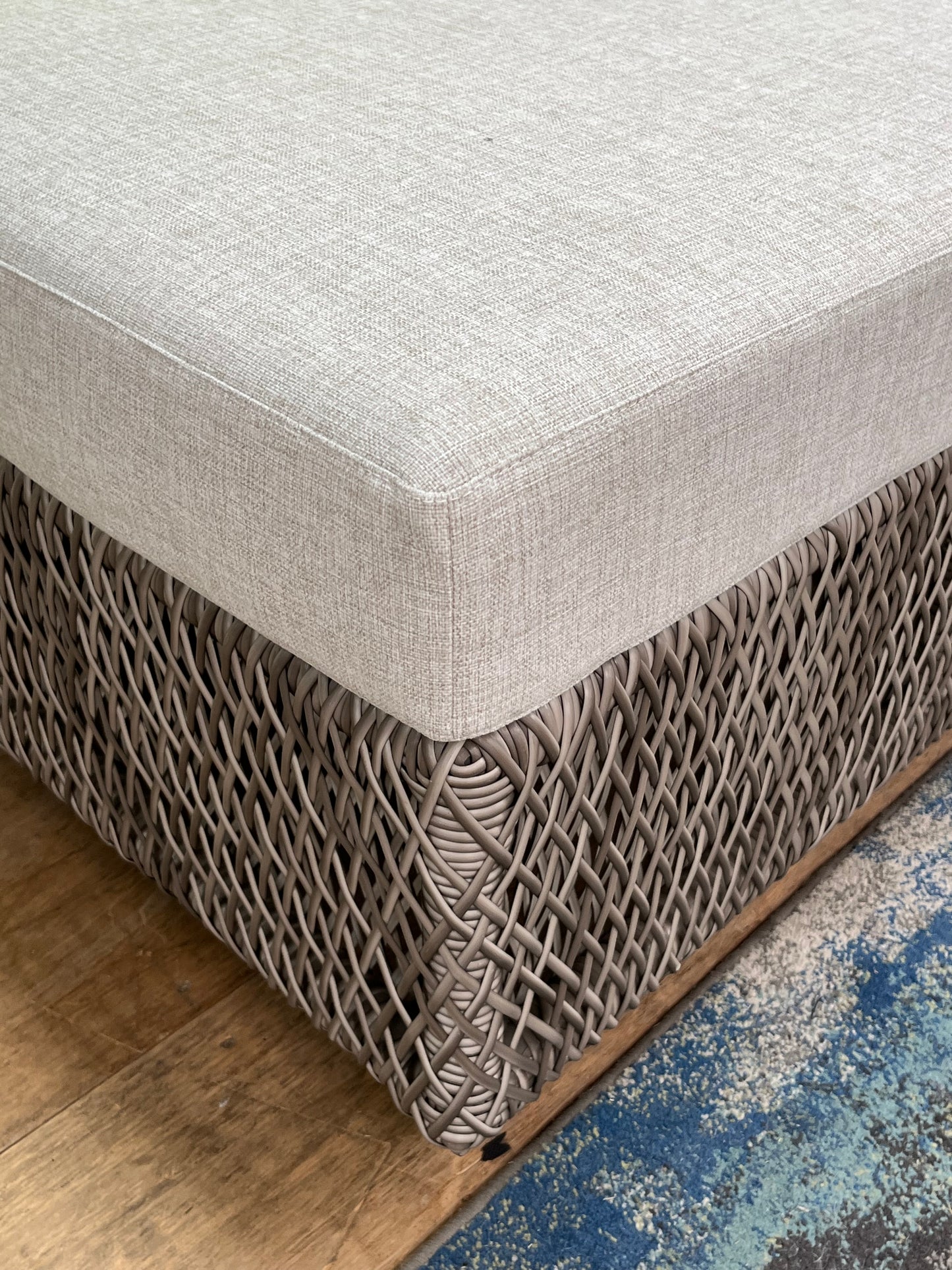 Modern Outdoor Woven Chaise Lounge