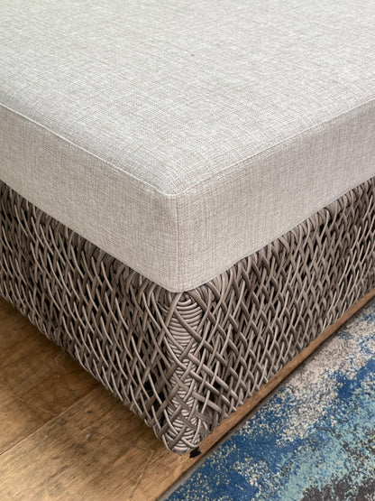 Modern Outdoor Woven Chaise Lounge