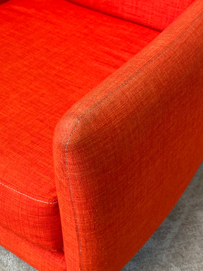 CB2 Parlor Atomic Orange Armchair