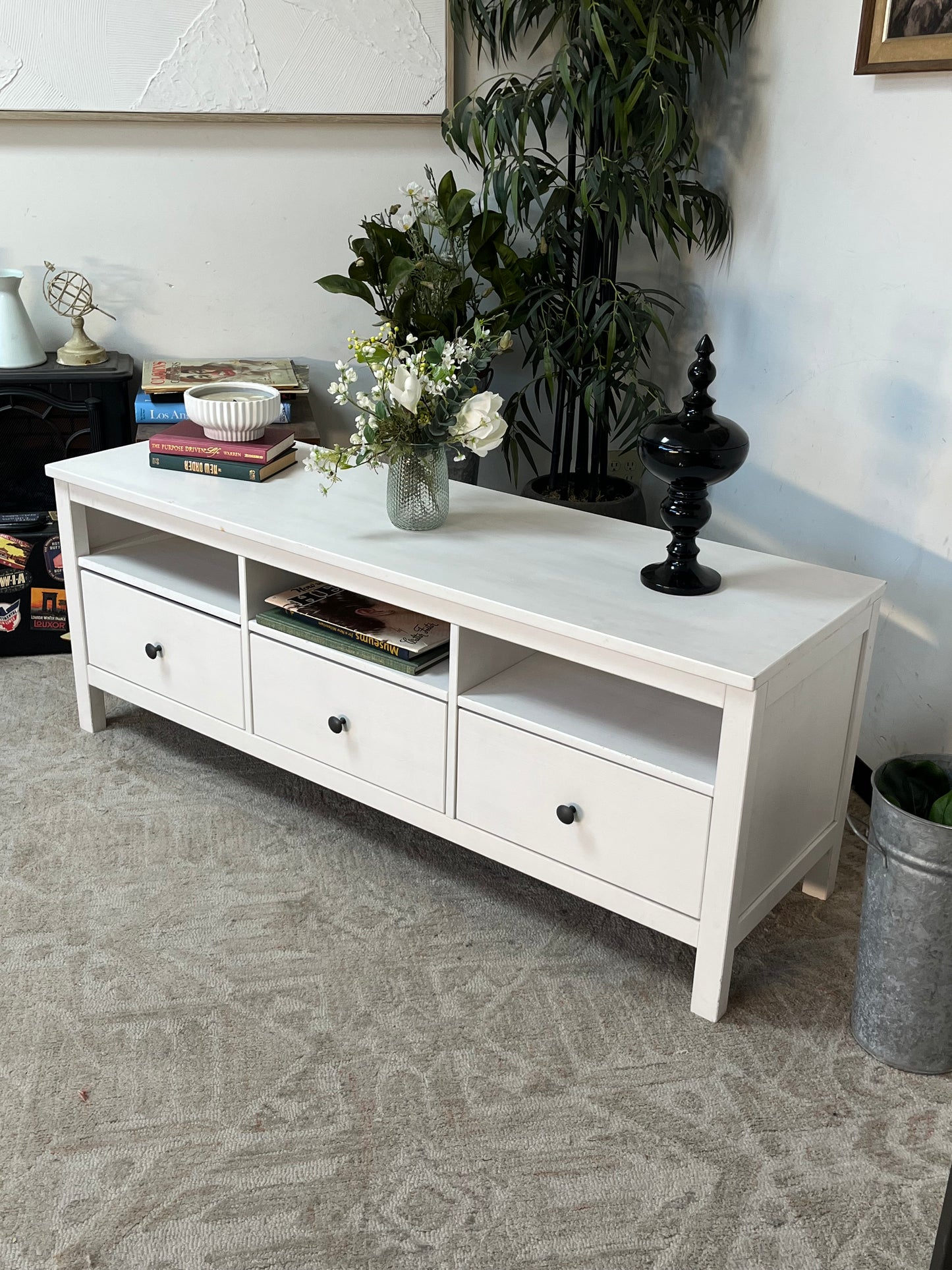 IKEA White 3 Drawer TV Stand