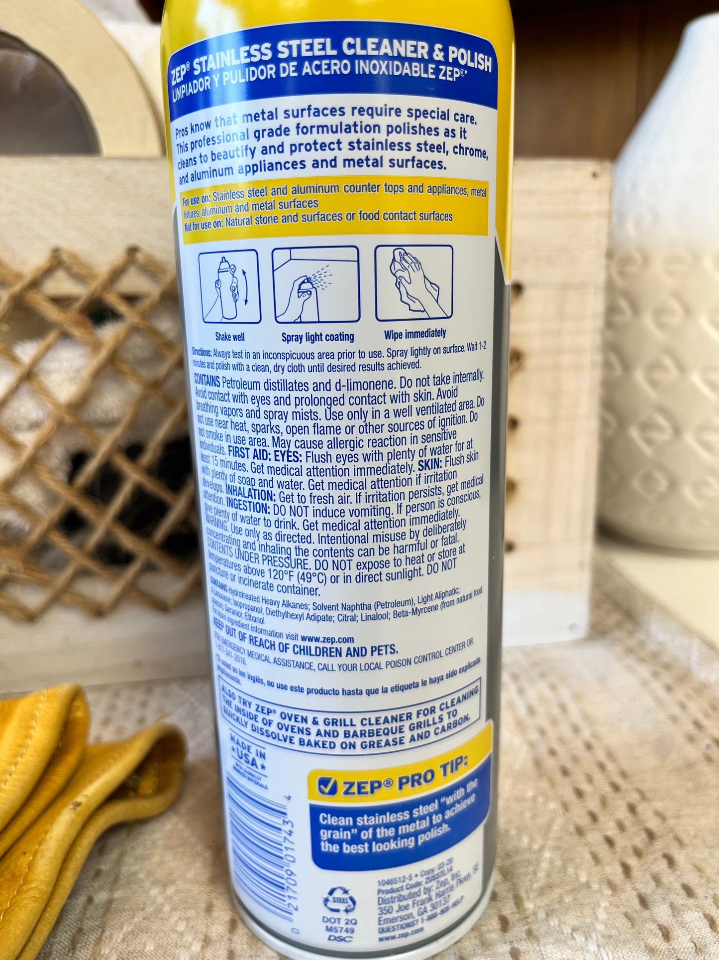 Zep Stainless Steel Cleaner 14oz