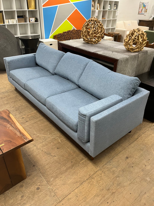Benchmade Modern Blue Traditional Linen Couch