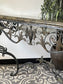 Antique Style Mountable Wrought Iron & Marble Console