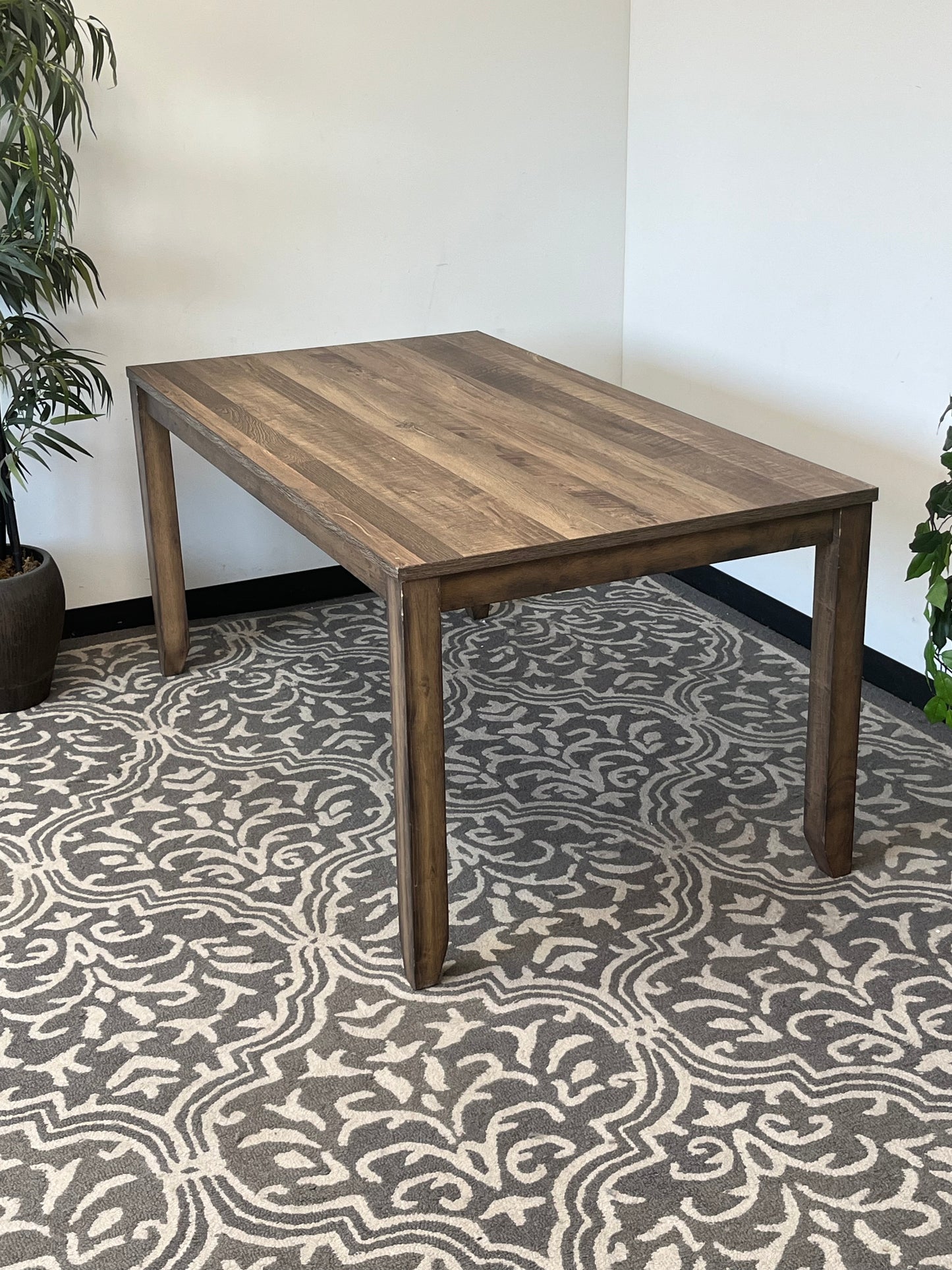 Light Brown Modern Rectangular Dining Table