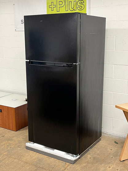 Seasons Black 18 Cu. Ft. Top Freezer Refrigerator -Dented