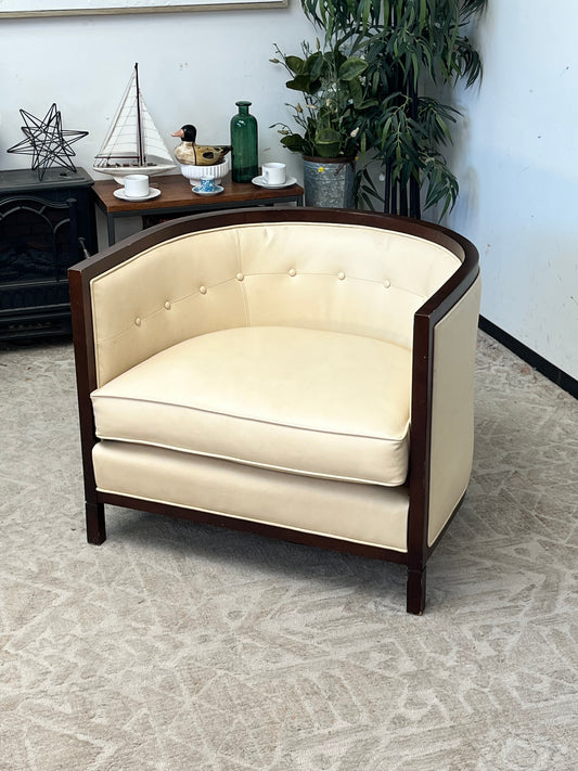 Modern Rounded Back Armchair