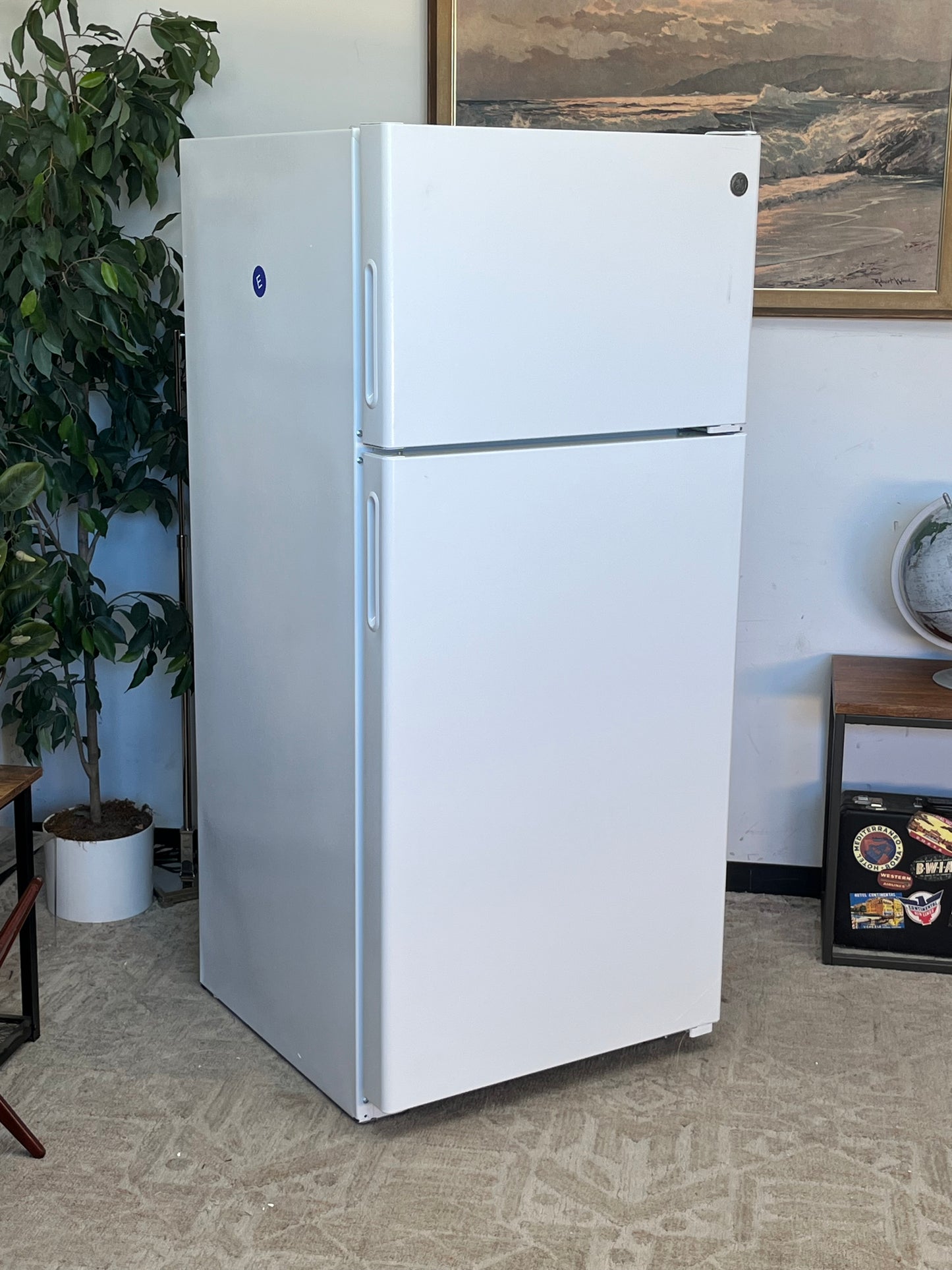 GE 16.6 cu. ft. White Top Freezer Refrigerator